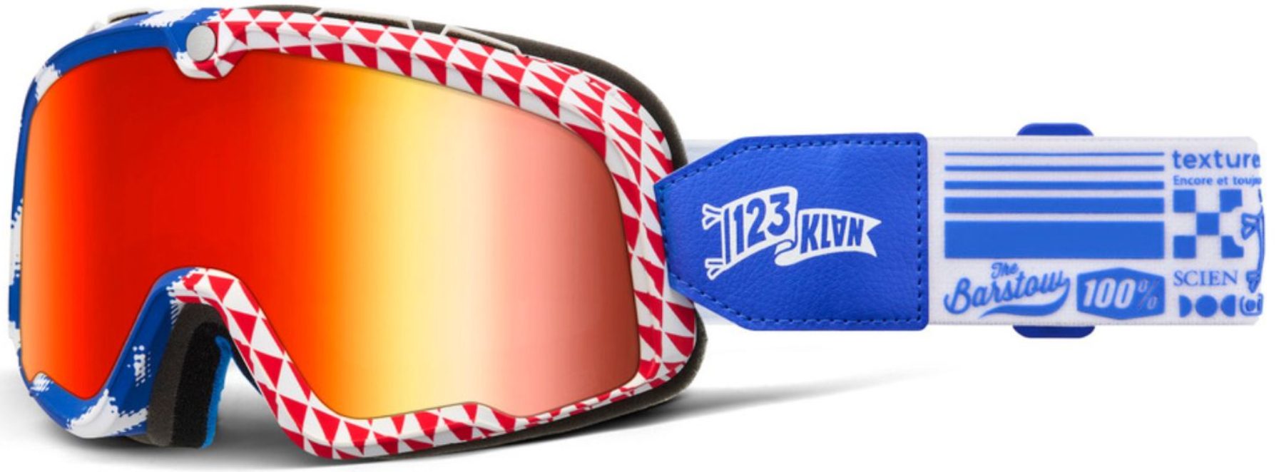 100 Barstow Goggle Artist Series - 1 2 3 Klan/Mirror Red Lens