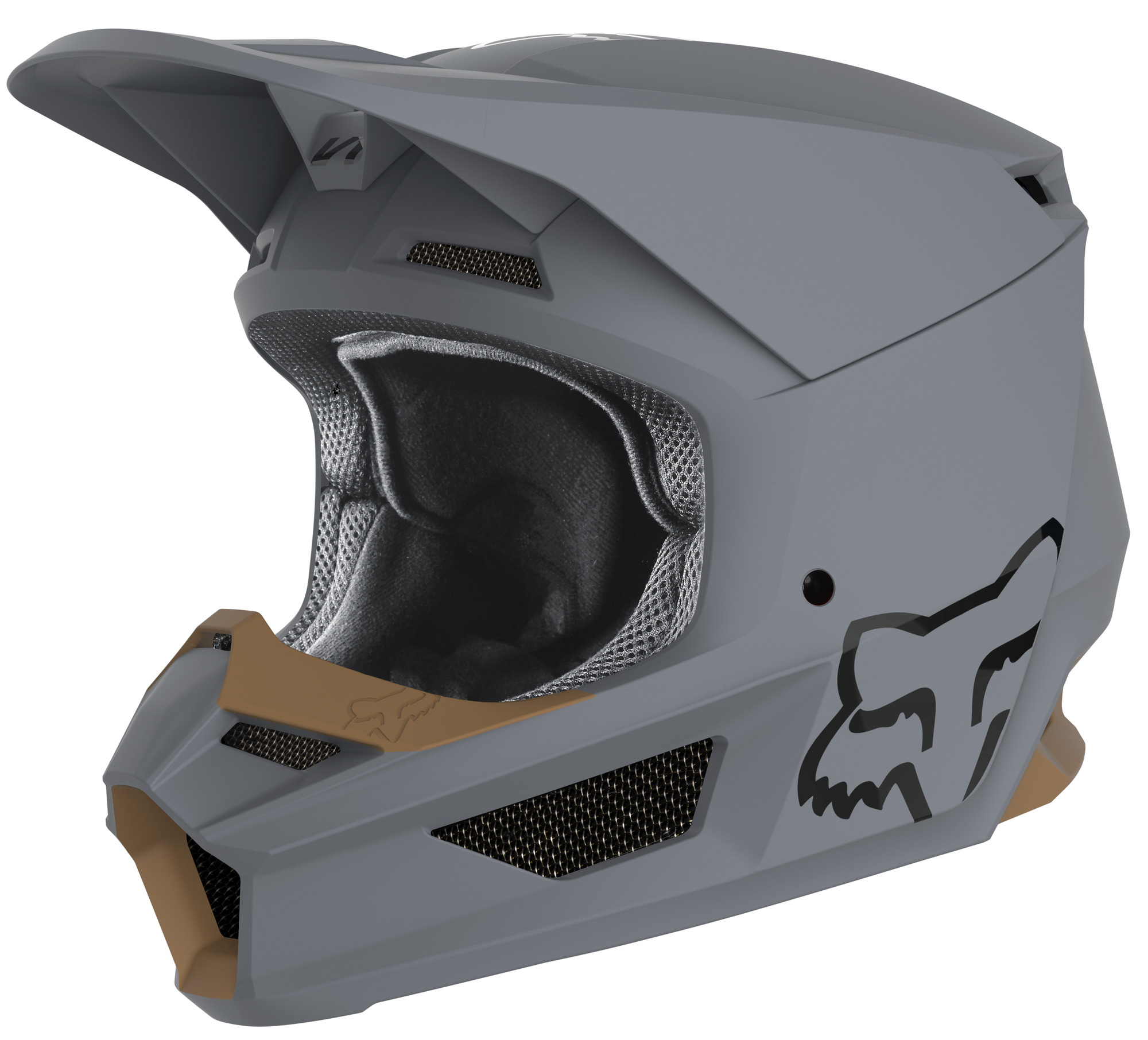 White Stone MX//Off-Road Helmet New 2020 Fox Racing Adult V1 Matte Black