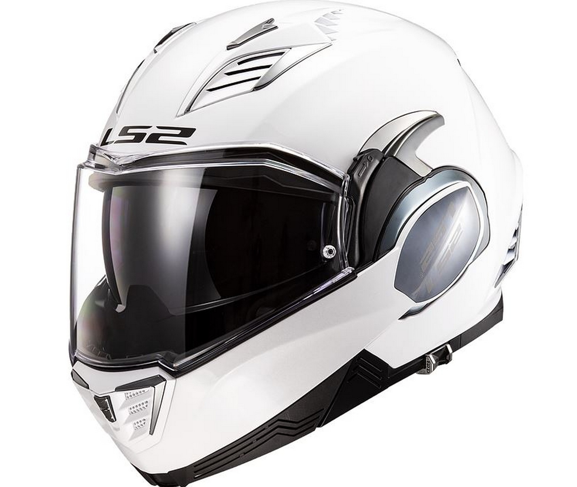 LS2 Valiant II Solid Modular Motorcycle Helmet Gloss White | eBay