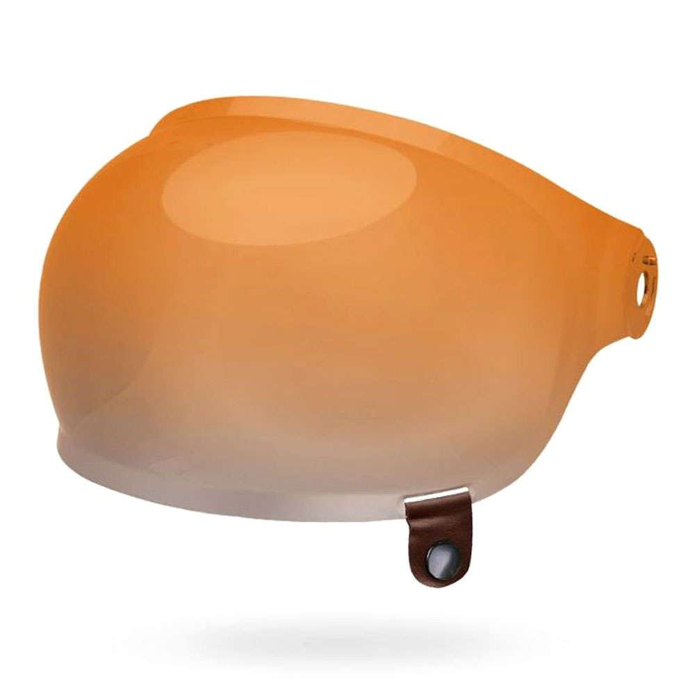 Brown Tab Bell Bullitt Helmet Bubble Shield Amber Gradient