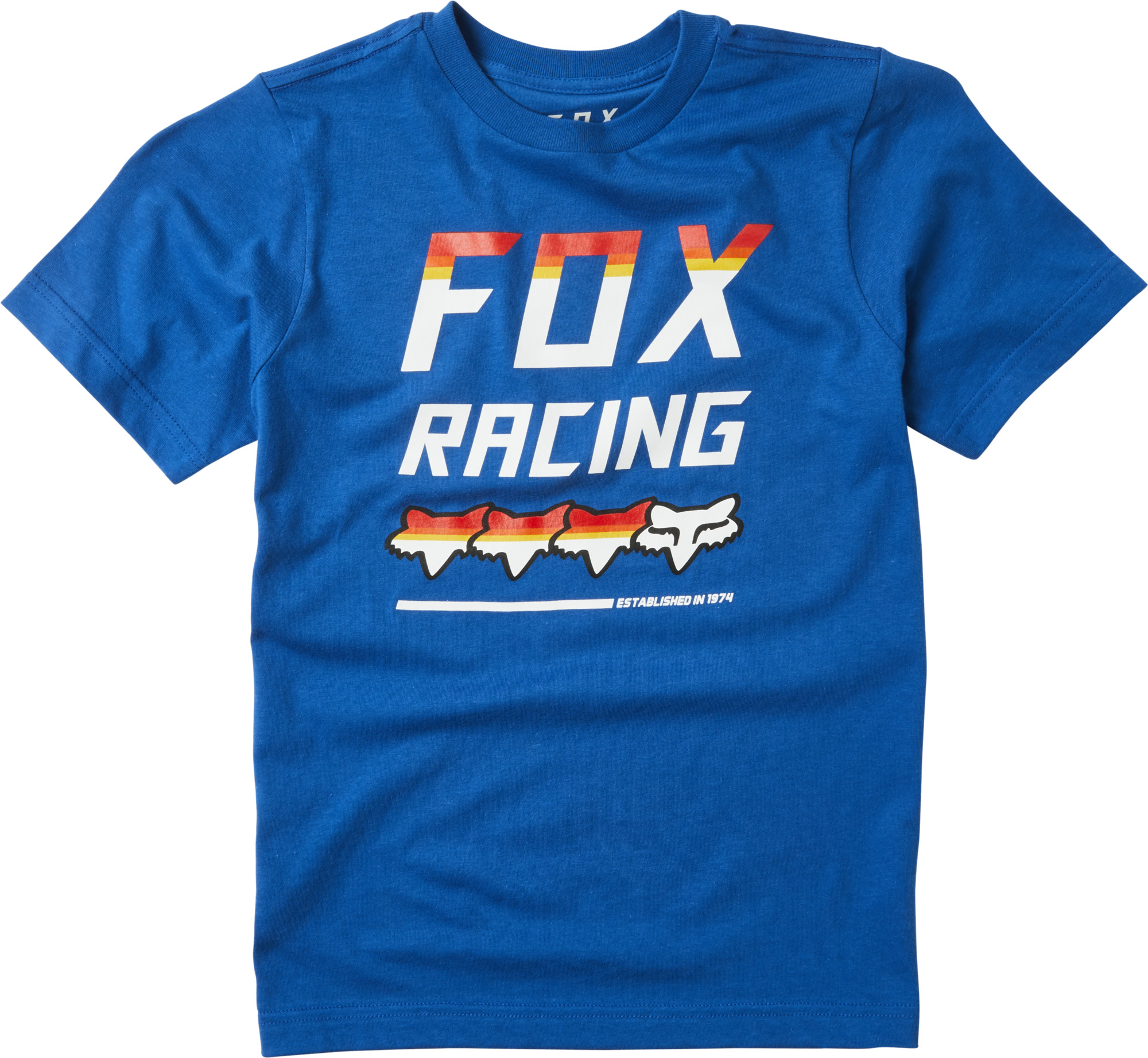 Fox Racing Full Count Youth Short Sleeve T-Shirt Royal Blue | eBay