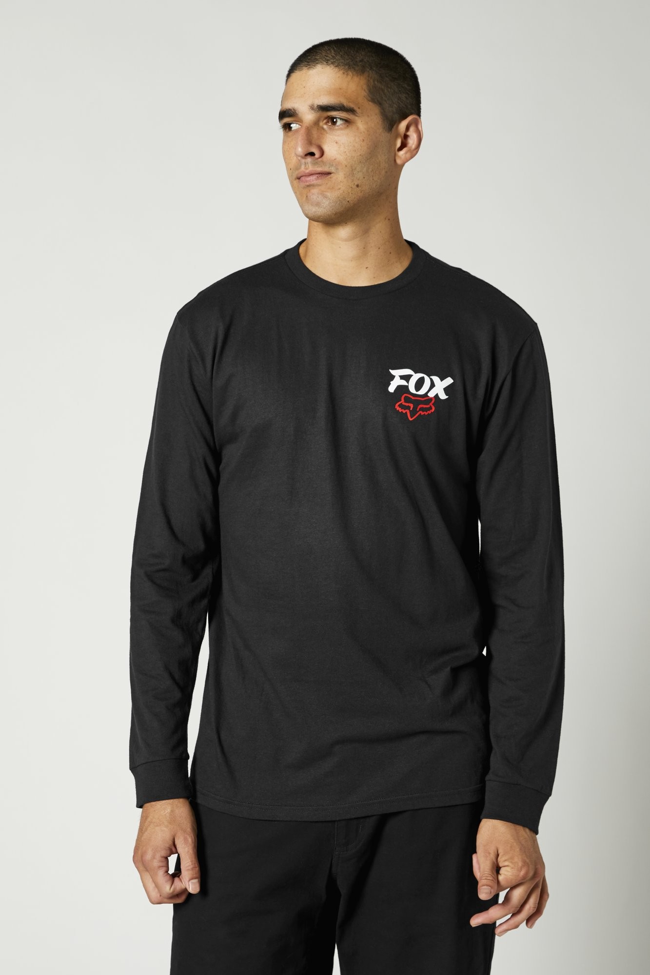 Fox Racing Traditional Mens Long Sleeve T-Shirt Black | eBay