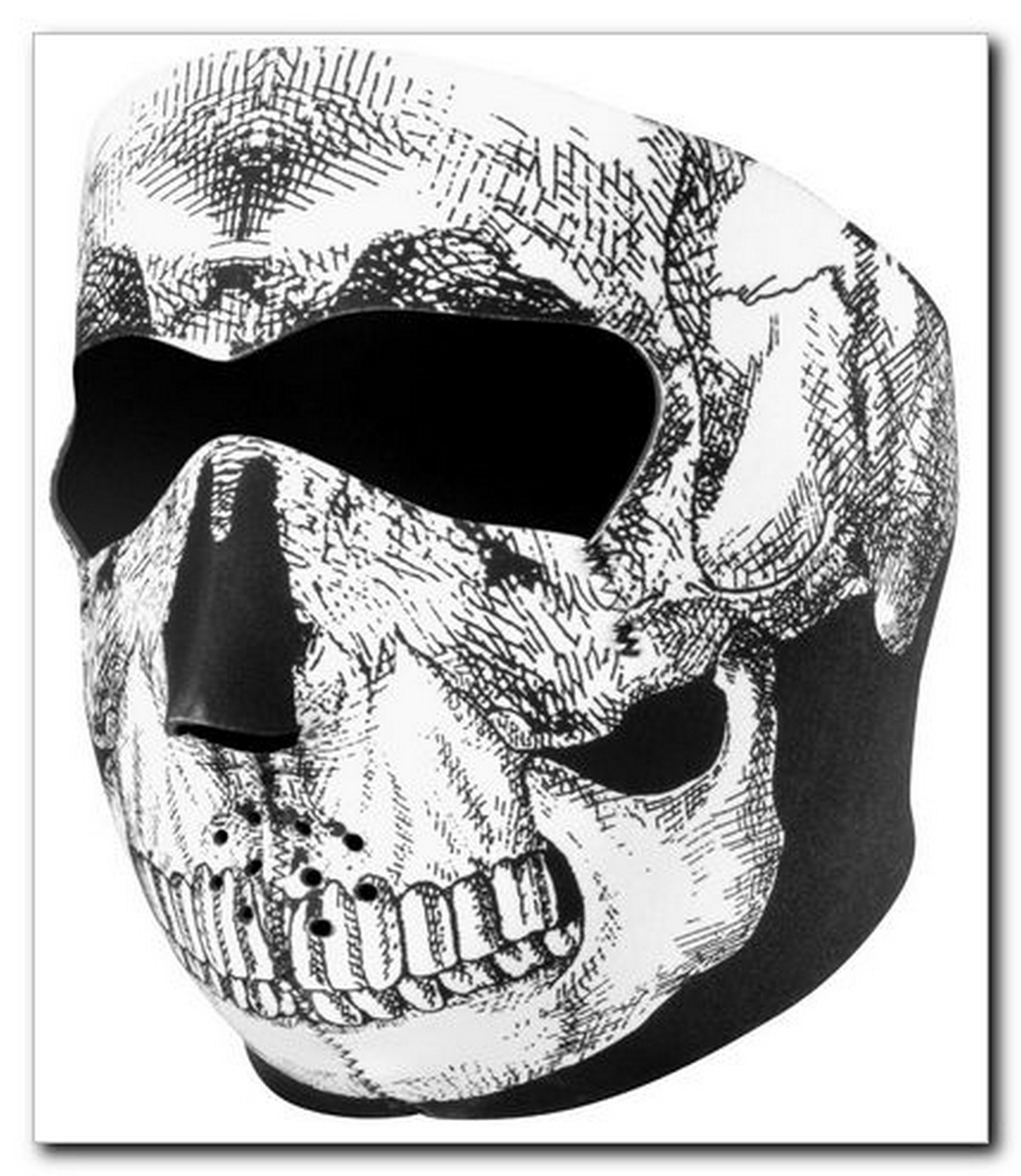 Black & White Skull Face